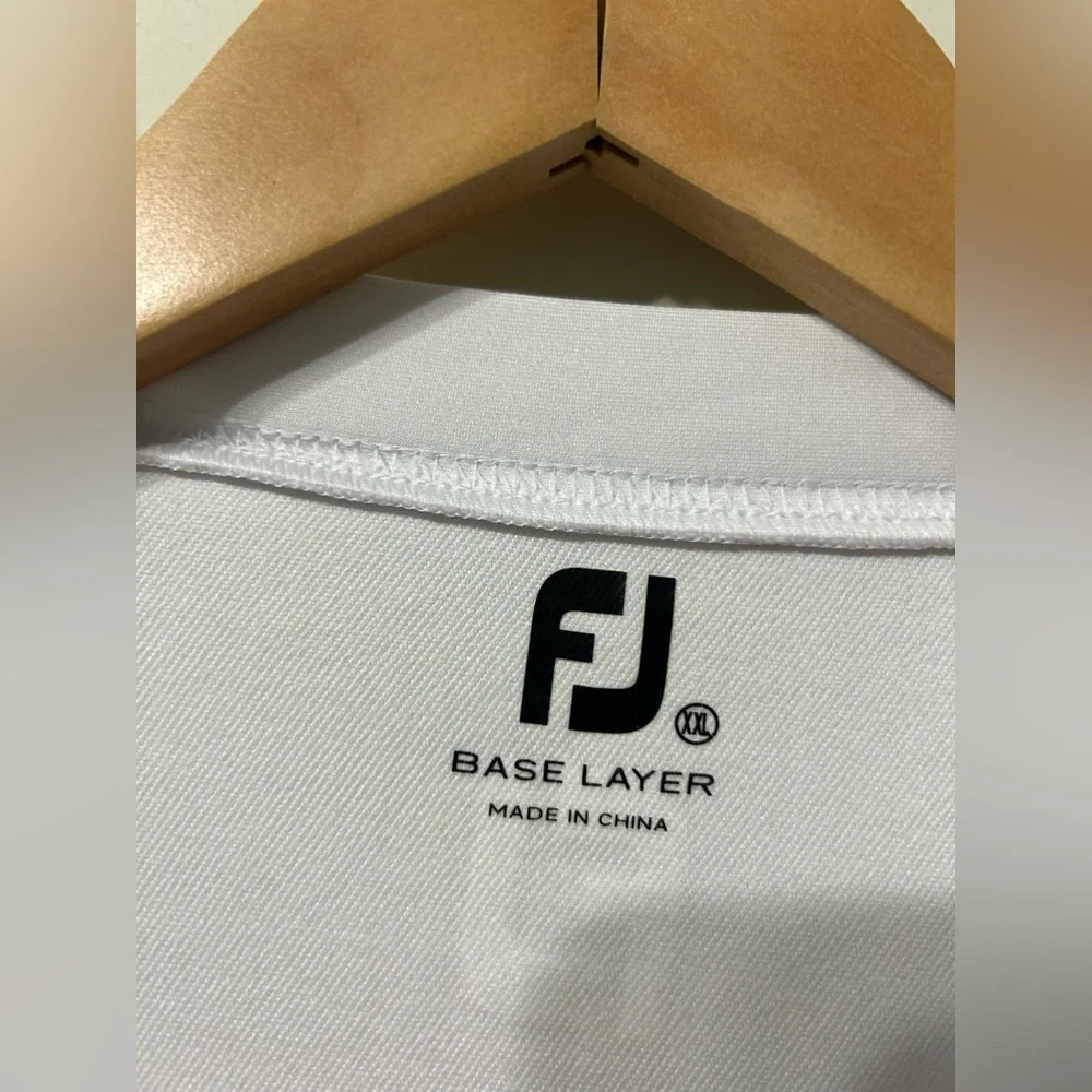 FootJoy FJ Long Sleeve Base Layer Stretch Shirt White Men's Size XXL